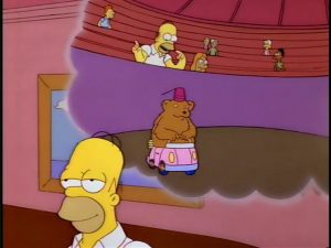 Simpsons screenshot bear driving little car